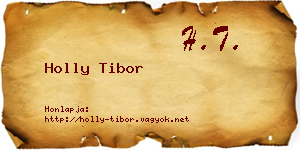 Holly Tibor névjegykártya