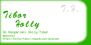 tibor holly business card